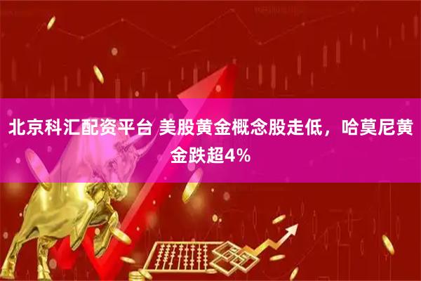 北京科汇配资平台 美股黄金概念股走低，哈莫尼黄金跌超4%